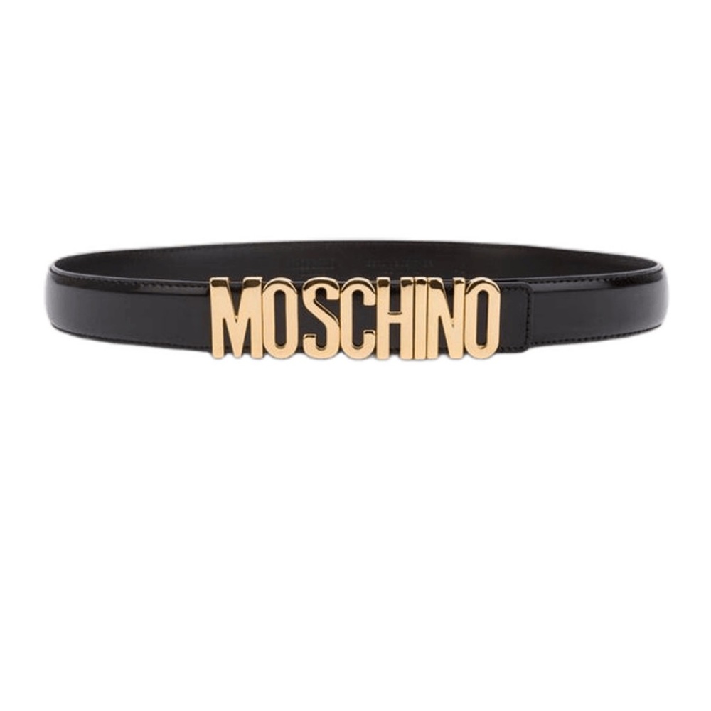 Moschino croc brown and Gold Belt